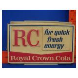 Plastic RC Cola Sign - 8"x5"