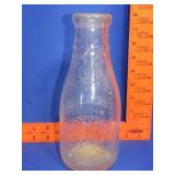Kirkwood Dairy Quart Milk Bottle - Charlotte NC