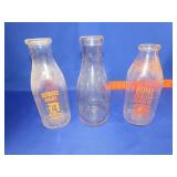 3 Northern Milk Bottles