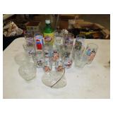 Lot of Character Glasses & Other Glassware
