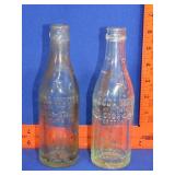 2 CocaCola Bottling Soda Water Bottles - Hamlet NC