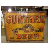Gunther Beer Metal Sign - 30"x24"