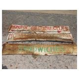 Monroe Archery Club & Sandwiches Metal Signs