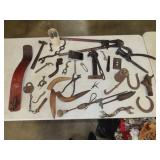 Table Lot of Old Tools