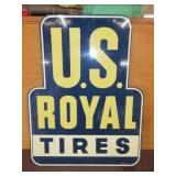 US Royal Tires Porcelain Double Side Sign