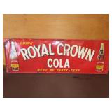 Royal Crown Cola Metal Sign on Wood Board - 54x18"