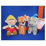 3 Disney Plush Toys