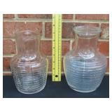 2 Glass Juice Containers
