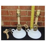 Pair of Milk Glass Lamps