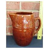 Stoneware Barrel Pitcher