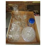 Box Lot of Clear Glass