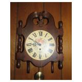 Wall Clock - Key Wind w/ Key & Pendulum
