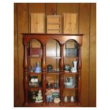 Wood Wall Cabinet w/ Contents - 19W 6D 23T