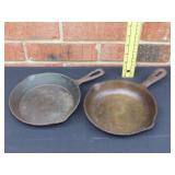 Two 6 1/2 Inch Cast Iron Pans