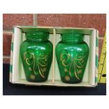 Pair of Emerald Green Bud Vases