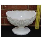 Milk Glass Center Bowl - 8"