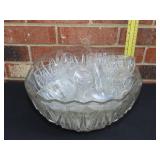Glass Punch Bowl Set
