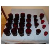 24 Ruby Red Glasses