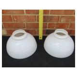 2 Glass Lamp Shades - 10"