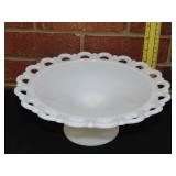Milk Glass Center Bowl - 11"