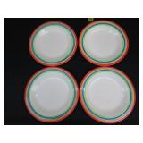 Set of 4 Gibson Handpainted Dinner Plates