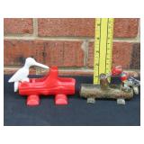 2 Wood Pecker Tooth Pick Holders