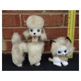 2 Vintage Poodle Figurines