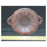 Pink Depression Serving Tray - 10"