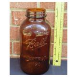Amber Half Gallon Mason Jar