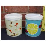 Two Metal Canisters