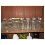 Thirteen Half Gallon Canning Jars