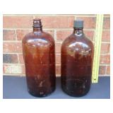 Two Brown Bottles