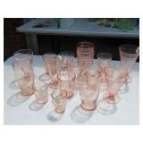 Lot of Pink Depression Glasses