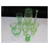 Lot of Green Uranium Glass