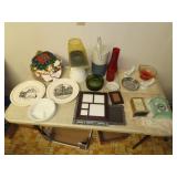 Table Lot Glassware & Household