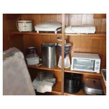 Triple Shelf Lot of Small Kitchen Appliances