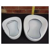 Two Enamel Bed Pans