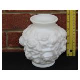 Imperial Belle Rose Milk Glass Vase