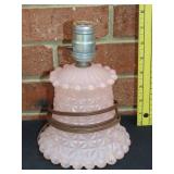 Pink Glass Table Lamp Base