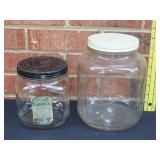 Two Glass Storage Jars