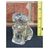 Glass Dog Candy Container