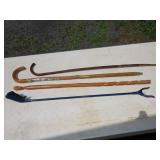 3 Walking Sticks & Grabber