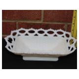 Westmoreland Milk Glass Open Lace Bowl - 10"