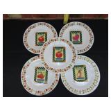 5 Emerald Collection Dinner Plates - 10 1/2"