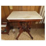 Walnut Victorian Marble Top Table