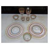 Lot of Vintage Stripe Glassware