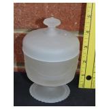 Frosted Glass Compote