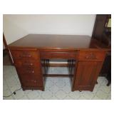 Antique Walnut Flat Top Desk