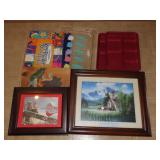 Wall Art & Lunch Tray Lot
