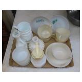 Lot of Milk Glass